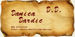 Danica Dardić vizit kartica